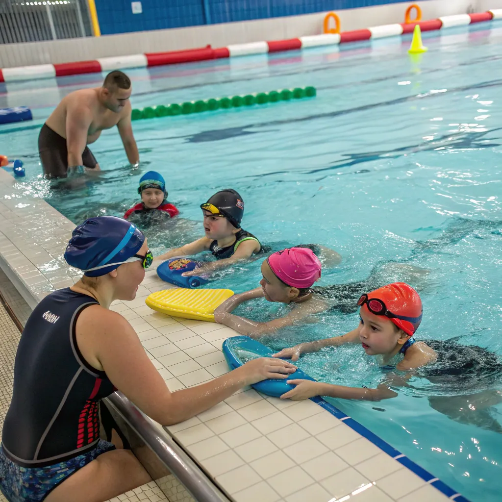 Beginners swimming class